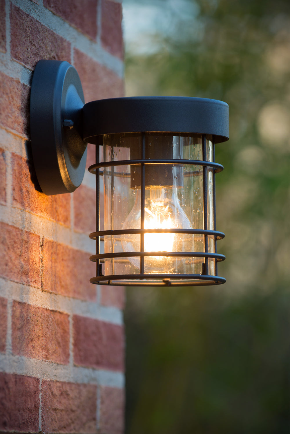 Lucide KEPPEL vägglampa inomhus utomhus E27 sockel IP44 Matt Svart metall 220-240V 60W