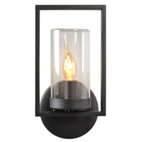 Lucide NISPEN wall light Black, 1xE14 socket, 40W max, IP44 outdoor indoor metal fixture 220-240V