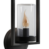 Lucide NISPEN wall light Black, 1xE14 socket, 40W max, IP44 outdoor indoor metal fixture 220-240V