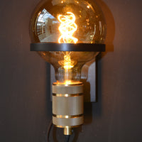 Lucide OTTELIEN vägglampa, 1xE27, max 60W, 220-240V, IP20, modern matt svart stål med mässingssockel