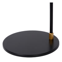 Lucide PHILINE modern floor reading lamp, 1xGU10, LED compatible, height adjustable, Matt Black with Gold head