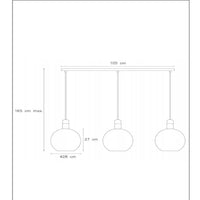 Lucide Julius hänglampa, 3xE27 socklar, rökfärgat glas med svart och guld finish, modern stil, IP20, 220-240V