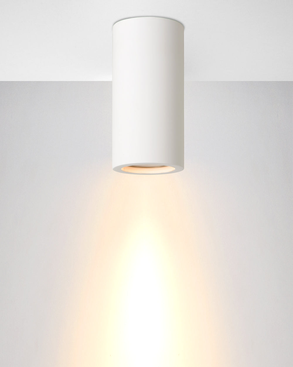 Lucide Gipsy ceiling spotlight, 1xGU10, 220-240V, IP20, White gypsum, cylindrical modern design Ø7cm