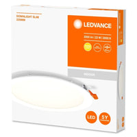 LED-downlight slim infälld 22W 2000 lumen 110 grader 865 dagsljus 225mm