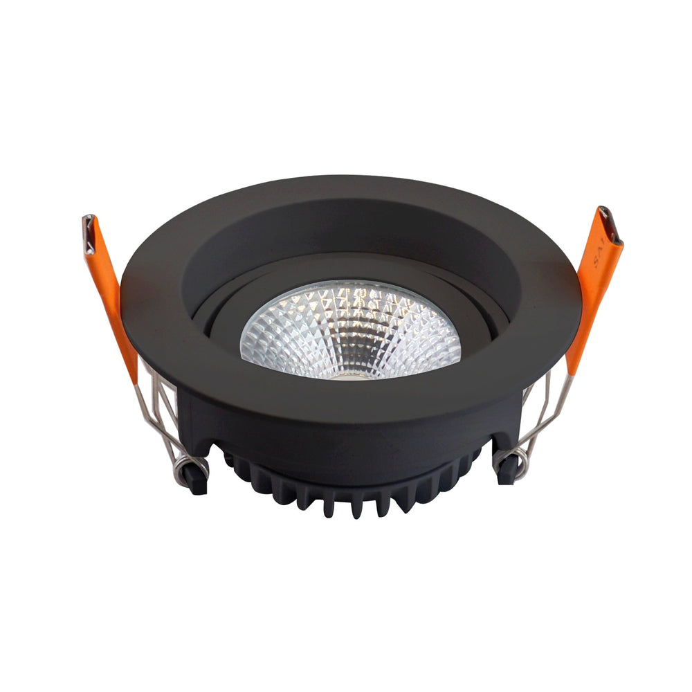 LED-inbyggnadsspotlight från LCB, 95mm, 5W, 420 lumen, 2700K varmvit, IP65, dimbar, för badrum