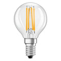 Klassisk LED E14 päronfilament klar 4W 470 lumen 2700K mycket varm vit ersätter 40W