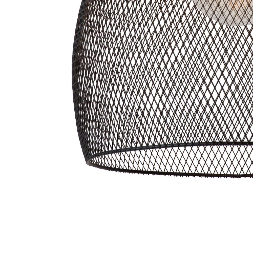 Lucide MESH hänglampa Svart Ø28cm 1xE27 modern metallpendel IP20 höjdjusterbar dimbar