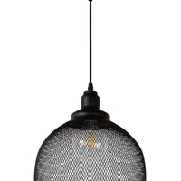 Lucide MESH hänglampa Svart Ø28cm 1xE27 modern metallpendel IP20 höjdjusterbar dimbar