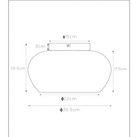 Lucide JUDI taklampa Ø30,5 cm, rökfärgat glas, 1xE27, dimbar, modern stil, metallram, IP20