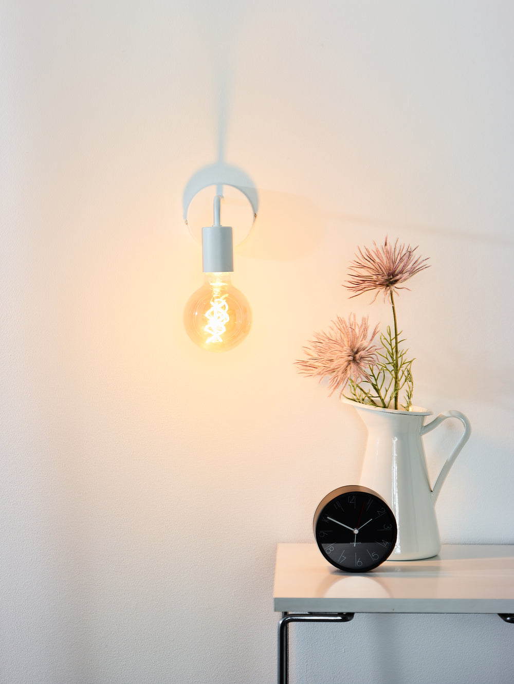 Lucide SCOTT vägglampa, 1xE27 sockel, max 40W, IP20, metallkropp, matt vit finish, vintage stil