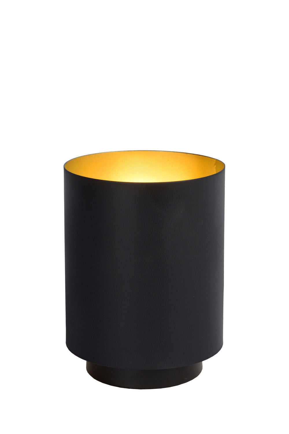 Lucide SUZY vintage table lamp, cylinder metal, Sandy Black Gold finish, E14 socket, 220-240V, IP20