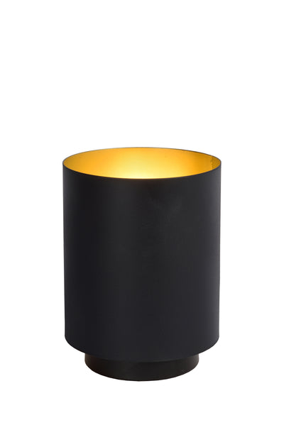 Lucide SUZY vintage bordslampa, cylinder metall, Sandy Black Gold finish, E14-sockel, 220-240V, IP20