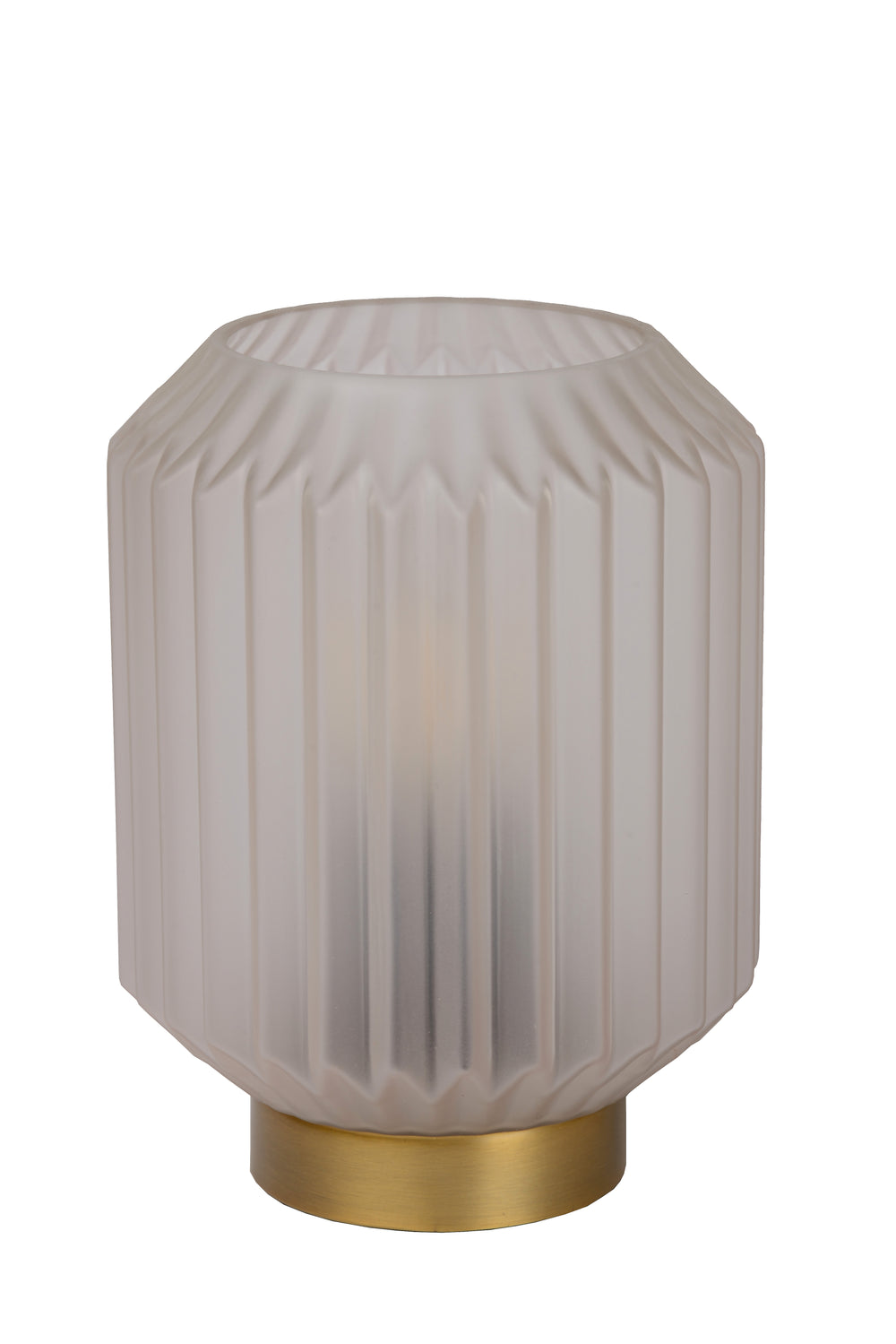 Lucide SUENO bordslampa Ø13cm E14-sockel Vitt glas med bas i guldstål modern design inomhus IP20