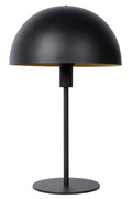 Lucide SIEMON bordslampa Ø25cm Svart, E14-sockel, 230V, stålkropp, modern svampdesign, IP20 för inomhusbruk