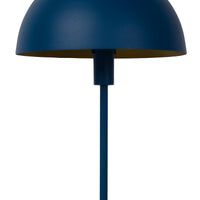 Lucide SIEMON table lamp Blue, 1xE14 fitting, 25cm steel shade, modern mushroom design, IP20 indoor use