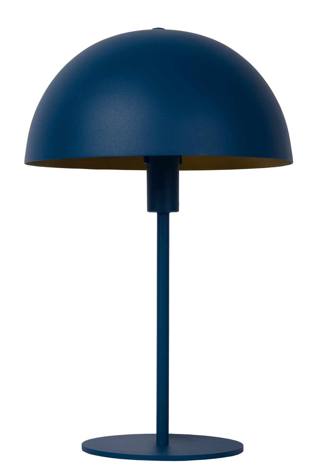 Lucide SIEMON table lamp Blue, 1xE14 fitting, 25cm steel shade, modern mushroom design, IP20 indoor use