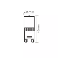 Lucide G9 LED-lampa Ø1,5cm dimbar 2700K vit 3,5W 1x användbar lumen CRI 80