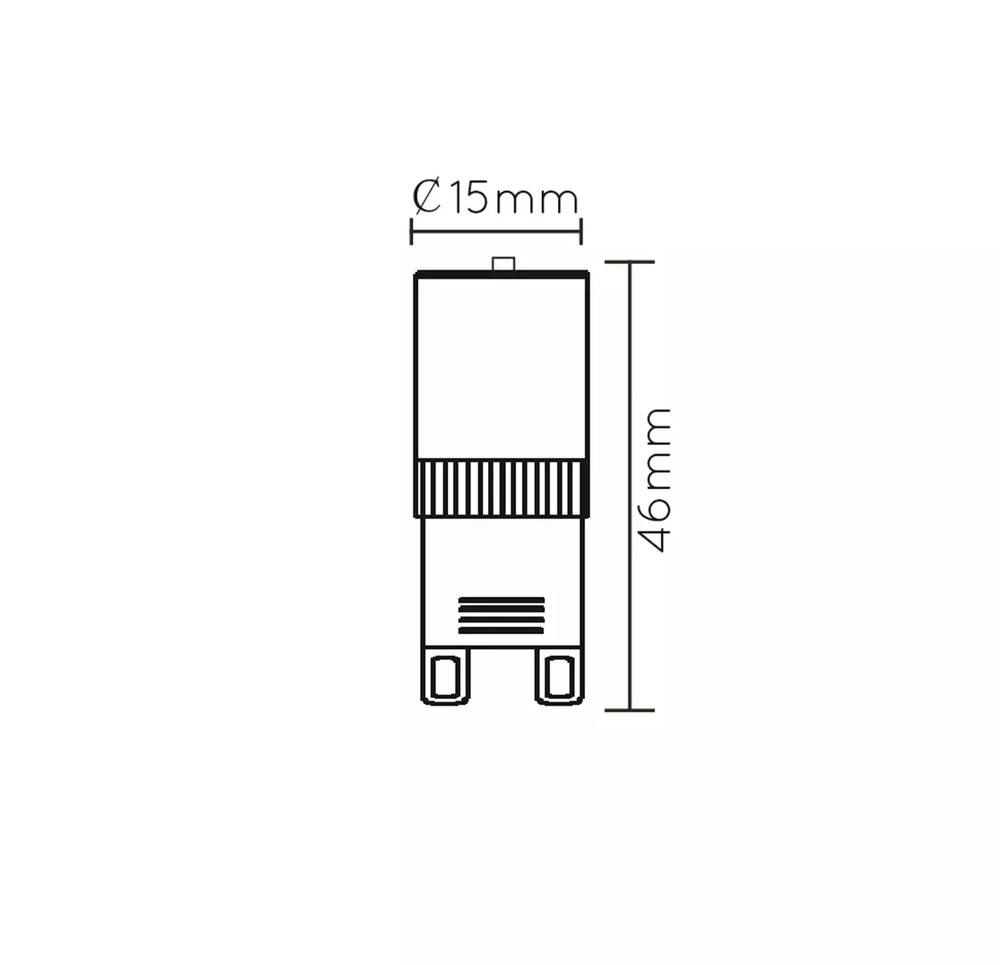 Lucide G9 LED-lampa Ø1,5cm dimbar 2700K vit 3,5W 1x användbar lumen CRI 80