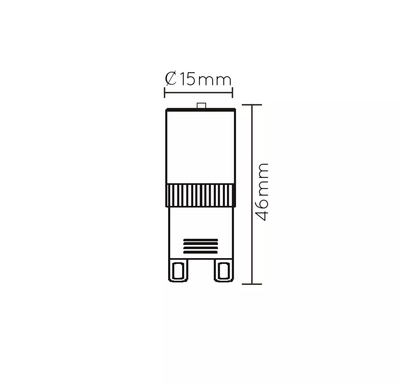 Lucide G9 LED-lampa Ø1,5cm dimbar 2700K vit 3,5W 1x användbar lumen CRI 80
