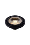 Lucide LED GU10 12W 230V dim to warm lamp 2200K-3000K 820 lumens CRI 95 Black Silver reflector IP20