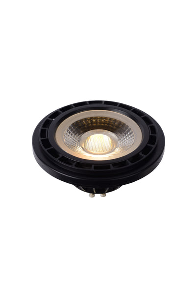 Lucide LED GU10 12W 230V dim to warm lampa 2200K-3000K 820 lumen CRI 95 Svart Silver reflektor IP20
