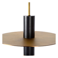 Lucide SELIN modern hänglampa Ø35cm, 1xGU10, metall Svart och Gulmässing, justerbar höjd, IP20