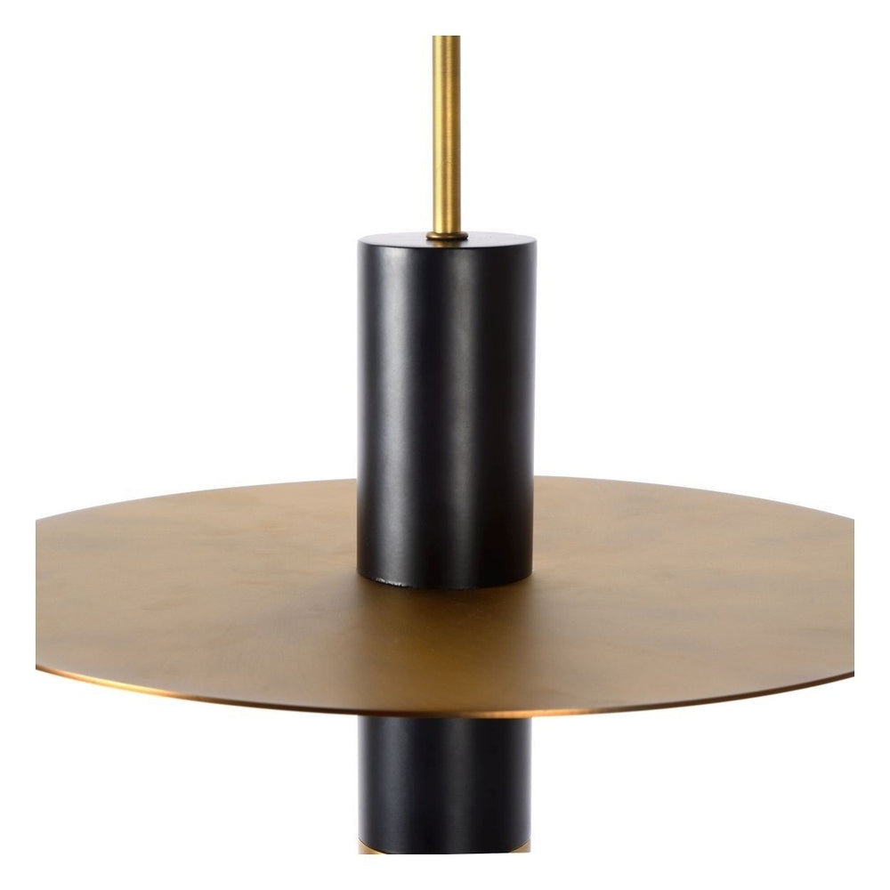 Lucide SELIN modern hänglampa Ø35cm, 1xGU10, metall Svart och Gulmässing, justerbar höjd, IP20
