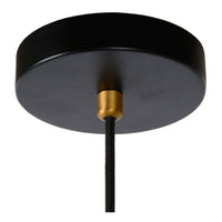 Lucide SELIN modern hänglampa Ø35cm, 1xGU10, metall Svart och Gulmässing, justerbar höjd, IP20