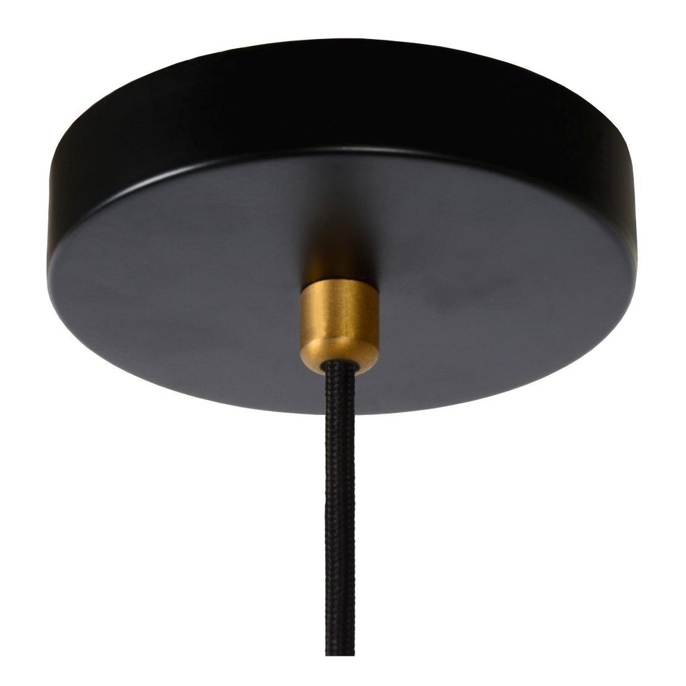 Lucide SELIN modern hänglampa Ø35cm, 1xGU10, metall Svart och Gulmässing, justerbar höjd, IP20