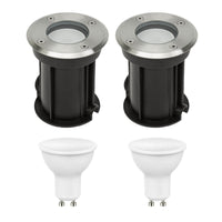 Spectrum 3000K LED ground spot set - 4W each - IP67 outdoor lighting