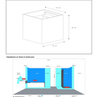 Lucide AXI LED vägglampa, 2x7W 2700K, IP54, justerbar ljusvinkel, svart aluminium, modern badrumsbelysning