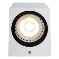 Lucide ZARO LED wall light indoor outdoor, 2xGU10, IP44, White aluminum modern design