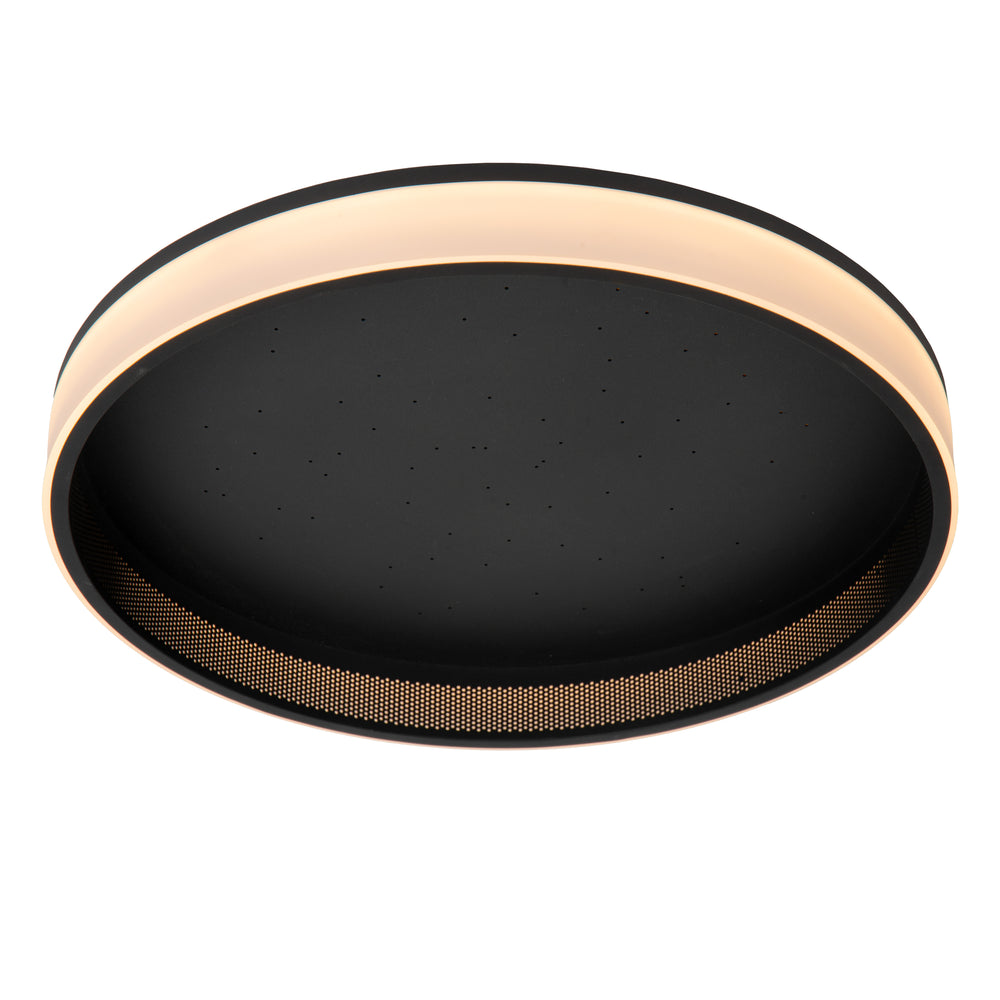 Lucide ESTREJA LED taklampa 40cm dimbar CCT 2500K-3000K 40W 5500 lumen Svart IP20 modern rund