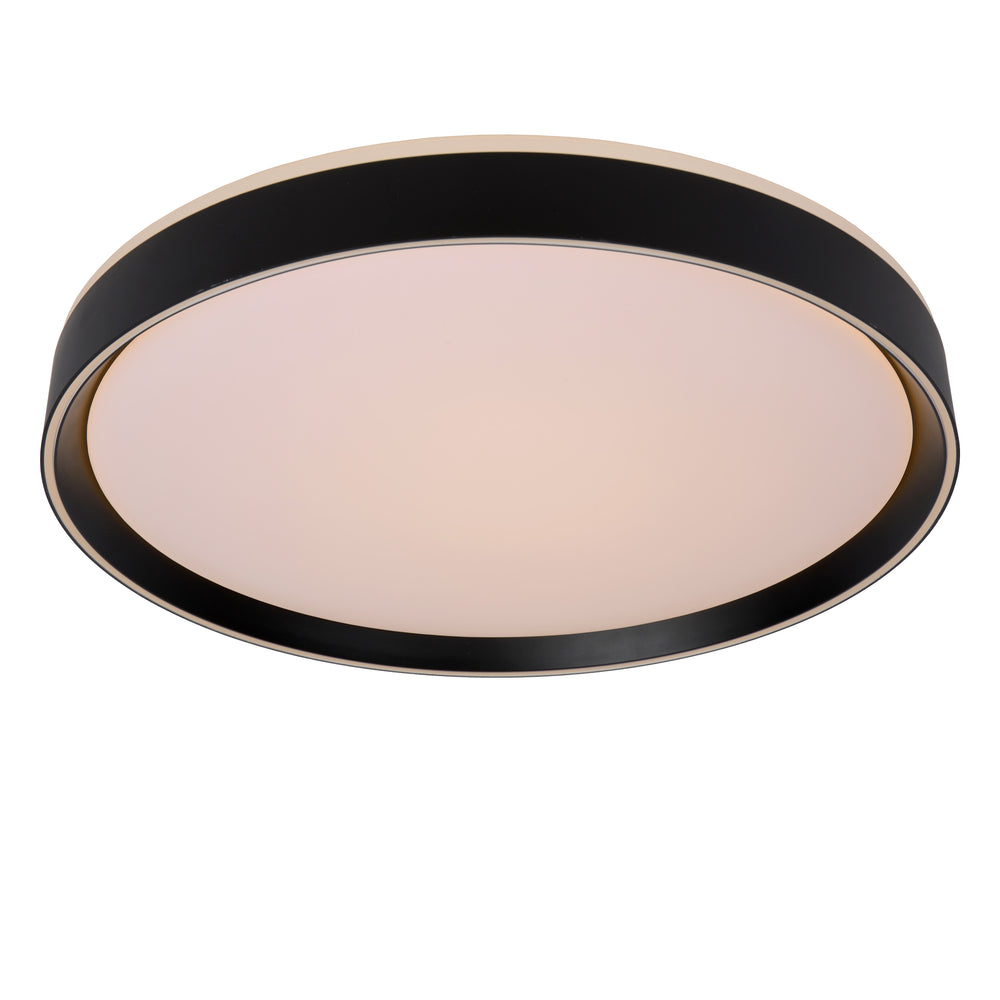 Lucide NURIA LED taklampa 36W 2700K 3-stegs dimbar rund Ø50cm Svart modern IP20