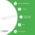 Tsong LED-panel 120x30cm ip65 fukttålig pro slimmad linje 36w 4320 lumen 4000k kallvitt