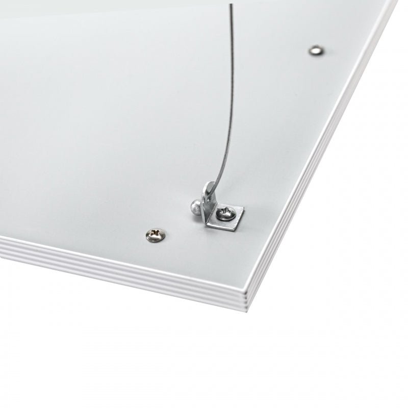 Spectrum suspension set for LED ceiling fixture 600x600mm silver steel, ideal for spectrum algine int installation