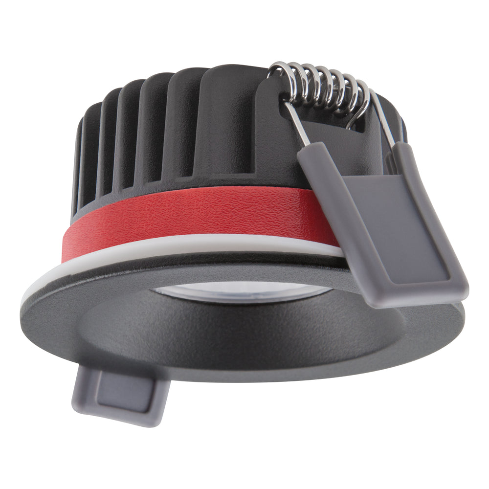 Ledvance brandklassad infälld LED-spotlight 8W 3000K dimbar IP65 Svart 90CRI 36° spridning
