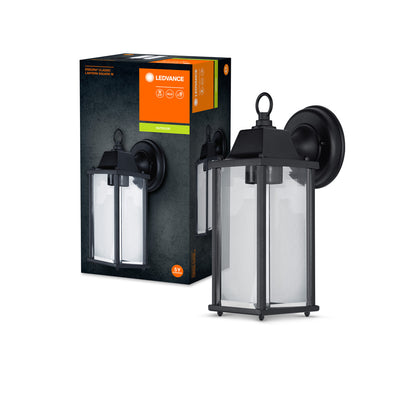 Ledvance ENDURA Classic Lantern Square E27 utomhus vägglampa Svart IP43 ytmontering 220-240V