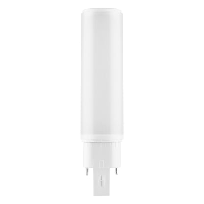 led pl-c dulux hf & ac mains v 6w 600 användbara lumen 3000k g24q-1 ersätter 13w