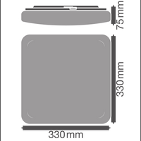 Ledvance SURFACE SQUARE 330 LED tak- och vägglampa 24W 3000K 2000 lumen IP44 Vit