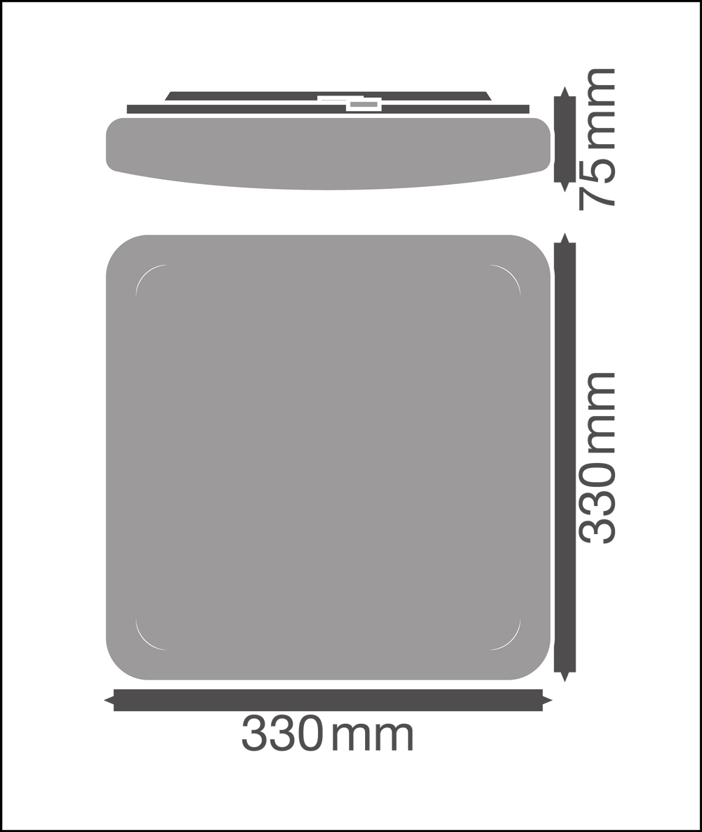 Ledvance SURFACE SQUARE 330 LED tak- och vägglampa 24W 3000K 2000 lumen IP44 Vit