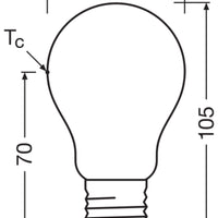 Ledvance LED Classic A60 Frostad E27 Dimbar 3.8W 2700K 806 lumen Varmvit Energiklass A