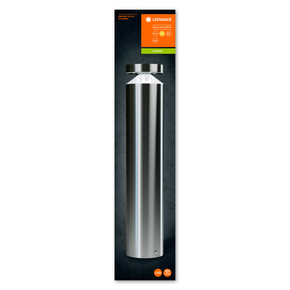Ledvance ENDURA STYLE Cylinder 50cm LED vägglampa 6W 3000K 360 lumen Rostfritt stål IP44 utomhus ytmontering