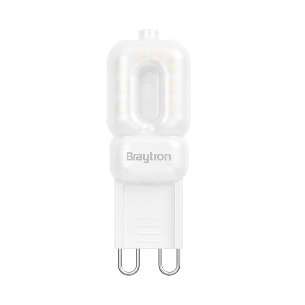 Braytron LED G9 kapsel, 3W dimbar, 3000K varmvit, 260 lumen, 240° strålvinkel, 220-240V