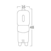 Braytron LED G9 kapsel, 3W dimbar, 3000K varmvit, 260 lumen, 240° strålvinkel, 220-240V
