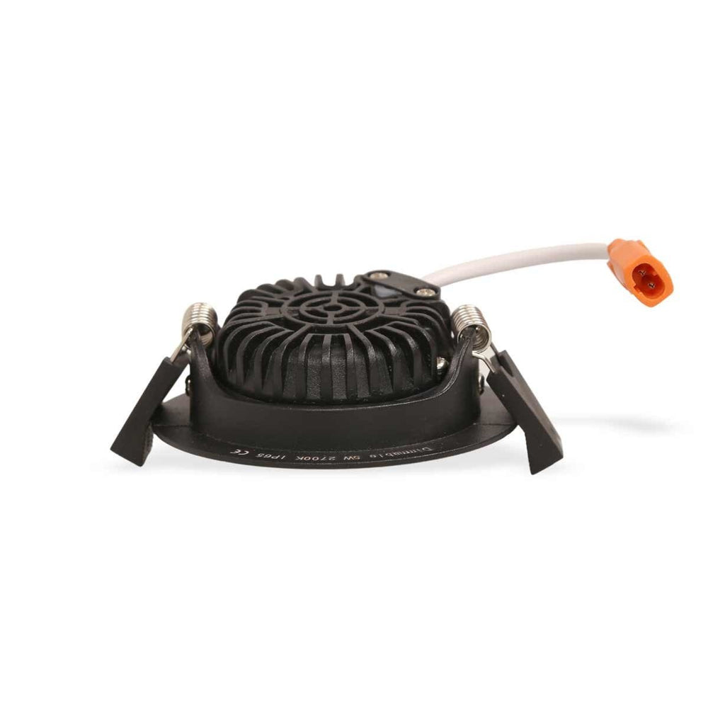 inbyggd LED-spotlight 85mm svart ip65 5w 420 lumen 6000K dimbar