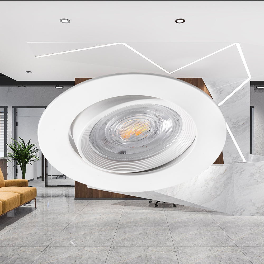 Braytron 7W dimbar LED-spotlight 630 lumen 3-i-1 vitt IP20