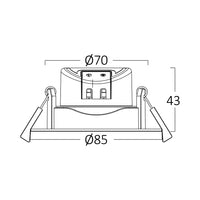 Braytron 7W dimbar LED-spotlight 630 lumen 3-i-1 vitt IP20