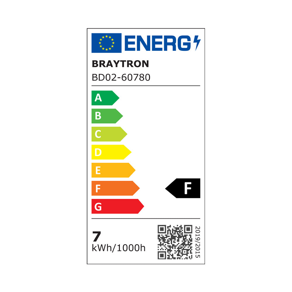 Braytron 7W dimbar LED-spotlight 630 lumen 3-i-1 vitt IP20