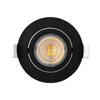 Braytron 7W dimbar LED-spotlight, 630 lumen, 3IN1 färgtemperatur, svart, CRI >80, IP20